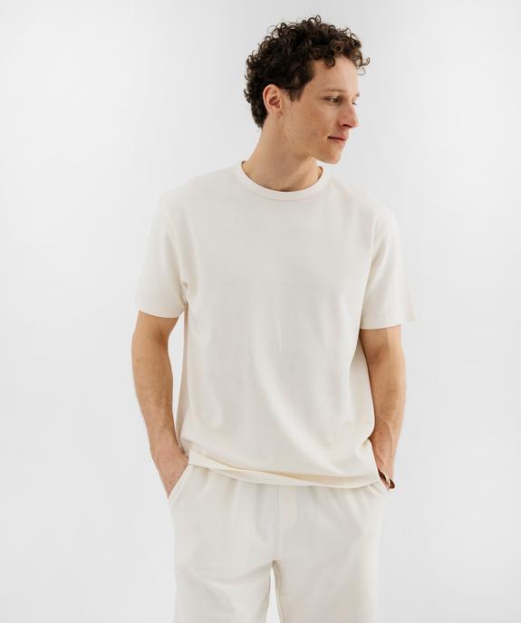 Tee-shirt manches courtes en maille fantaisie homme vue1 - GEMO 4G HOMME - GEMO