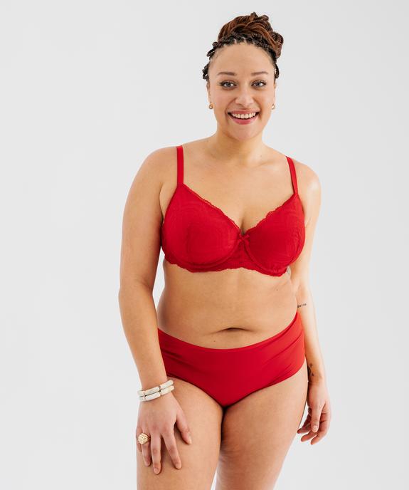 Shorty en microfibre et dentelle femme grande taille (lot de 2) vue3 - GEMO(HOMWR FEM) - GEMO