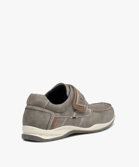 Chaussures bateau homme confort à scratch vue4 - GEMO (CONFORT) - GEMO