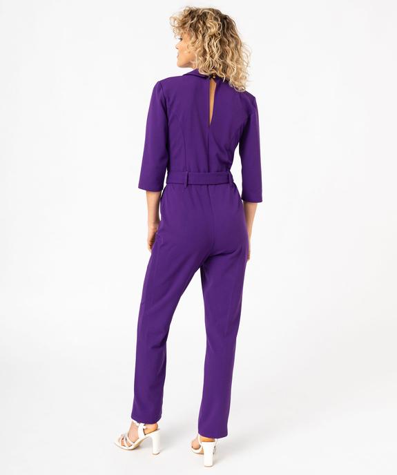 Combinaison pantalon avec col tailleur femme  vue3 - GEMO(FEMME PAP) - GEMO