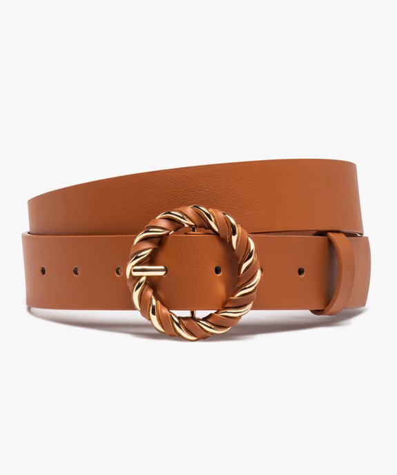 Ceinture femme avec boucle ronde torsadée décorative vue1 - GEMO (ACCESS) - GEMO