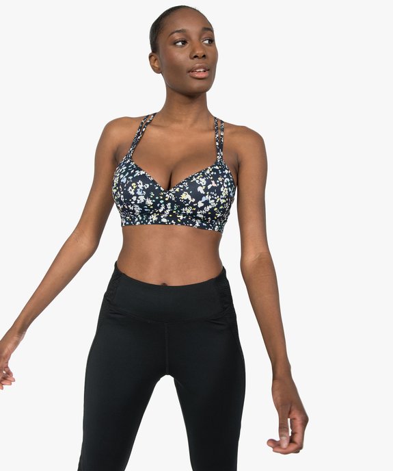 Soutien-gorge de sport push-up – Maintien moyen vue1 - GEMO(HOMWR FEM) - GEMO