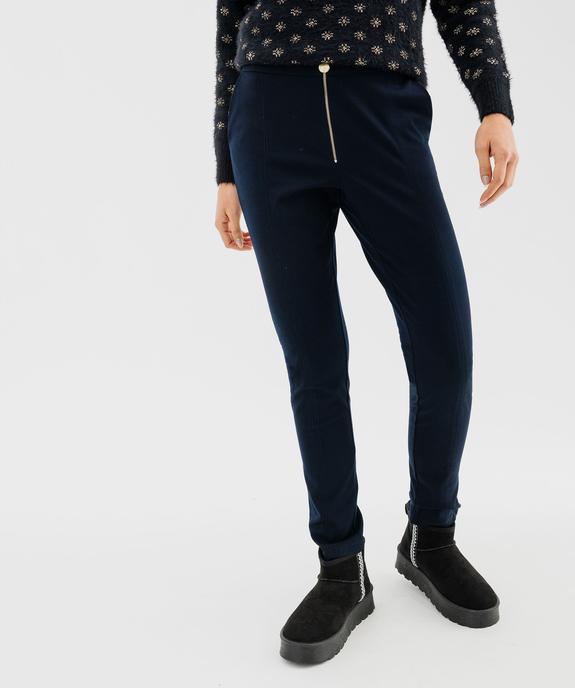 Pantalon en maille ajusté à taille élastiquée femme vue1 - GEMO(FEMME PAP) - GEMO