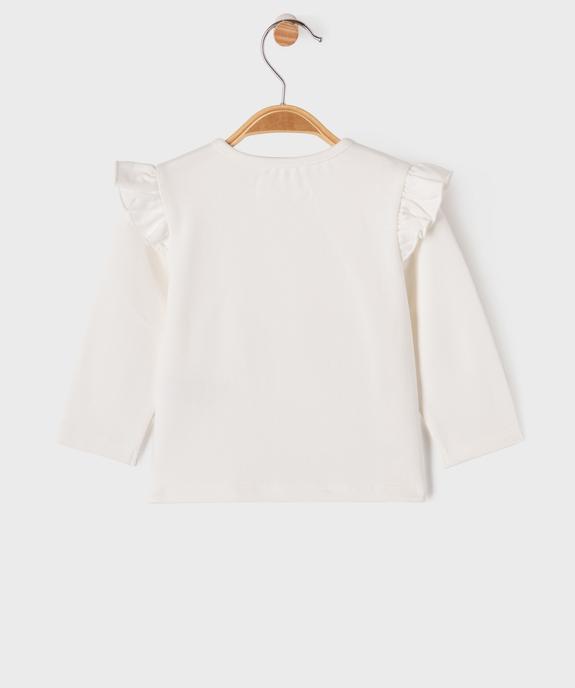 Sweat léger ouverture devant motif hérisson bébé fille vue3 - GEMO 4G BEBE - GEMO