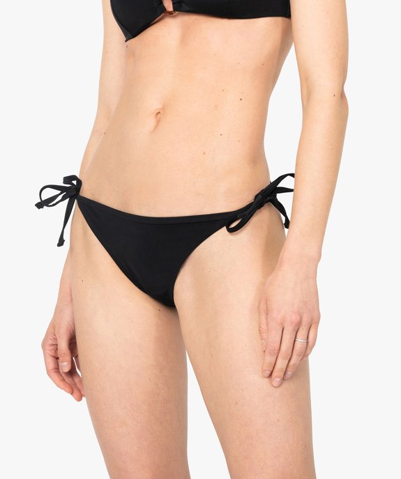 Bas de maillot de bain femme forme slip avec liens vue1 - GEMO (PLAGE) - GEMO