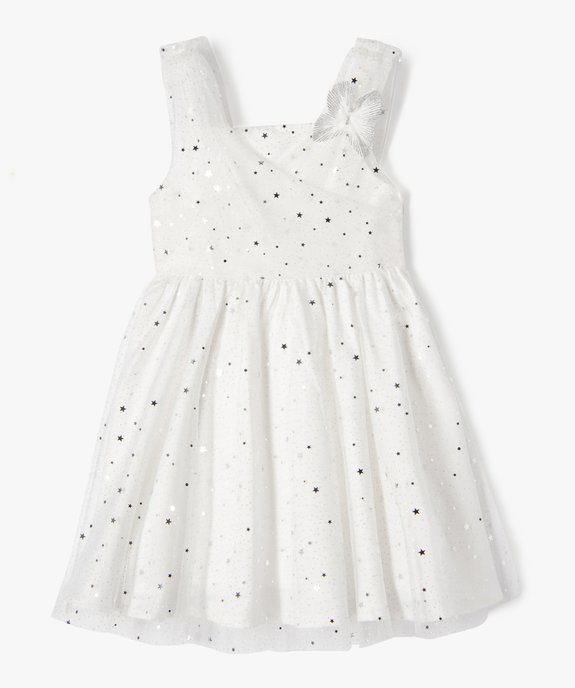 Robe de cérémonie en tulle à paillettes fille vue1 - GEMO (ENFANT) - GEMO
