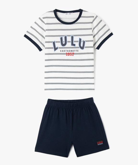 Pyjashort avec haut rayé garçon - LuluCastagnette vue6 - LULU CASTAGNETTE GEMO FOR GOOD - GEMO
