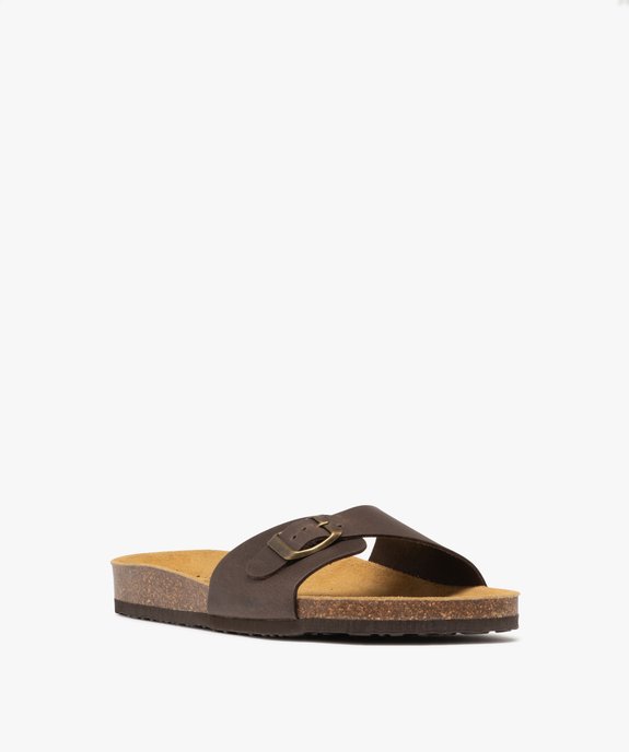 Sandales mules confort 1 bride en cuir homme vue2 - G'FLEX GEMO FOR GOOD - GEMO