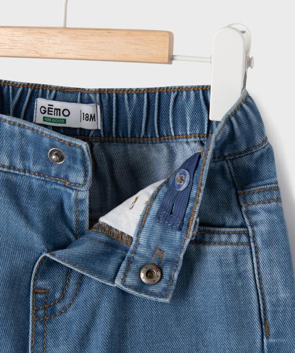 Jean barrel avec taille ajustable bébé garçon vue2 - GEMO(BEBE DEBT) - GEMO