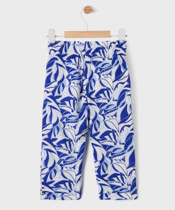 Pantalon droit en viscose fluide et imprimée à taille élastiquée bébé fille vue3 - GEMO 4G BEBE - GEMO