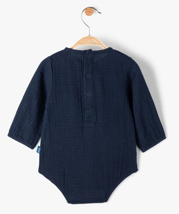 Body bébé fille en mousseline de coton - LuluCastagnette vue3 - LULUCASTAGNETTE - GEMO