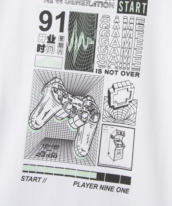 Tee-shirt manches courtes en coton imprimé garçon vue2 - GEMO 4G GARCON - GEMO