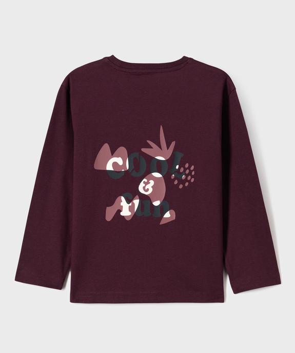 Tee-shirt manches longues avec motif poitrine et dos garçon vue3 - GEMO 4G GARCON - GEMO