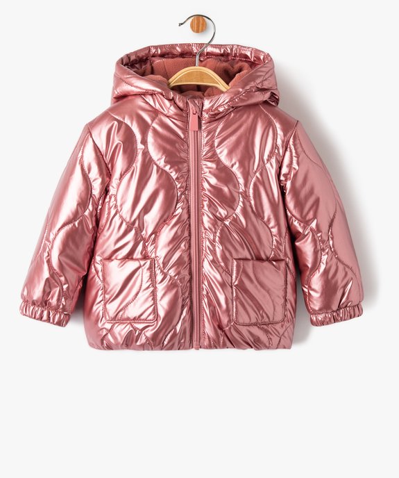 Blouson fille à capuche et doublure chaude vue1 - GEMO(BEBE DEBT) - GEMO