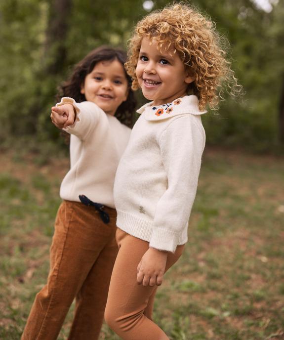 Pull à col Claudine brodé bébé fille - LuluCastagnette vue4 - LULUCASTAGNETTE - GEMO