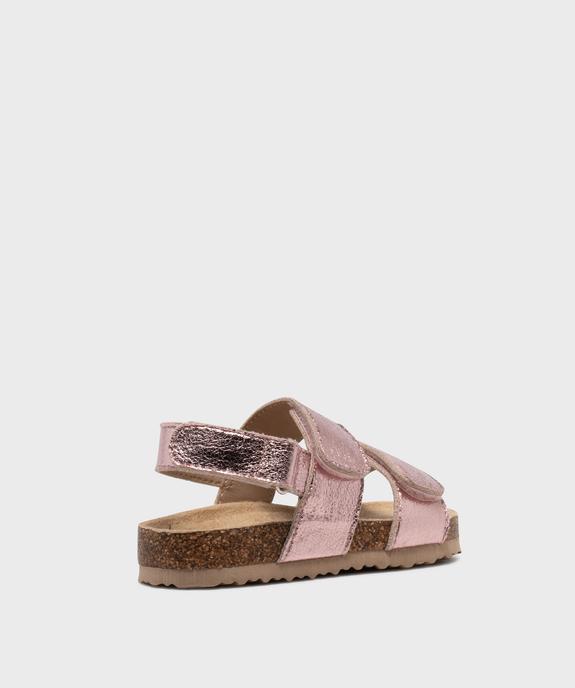 Sandales à scratch en matière métallisée fille - Lovely Wings vue4 - LOVELY WINGS - GEMO