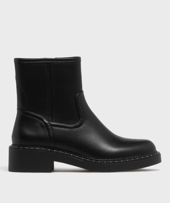 Boots zippées à clous et à petit talon femme vue1 - 5 MILES - GEMO