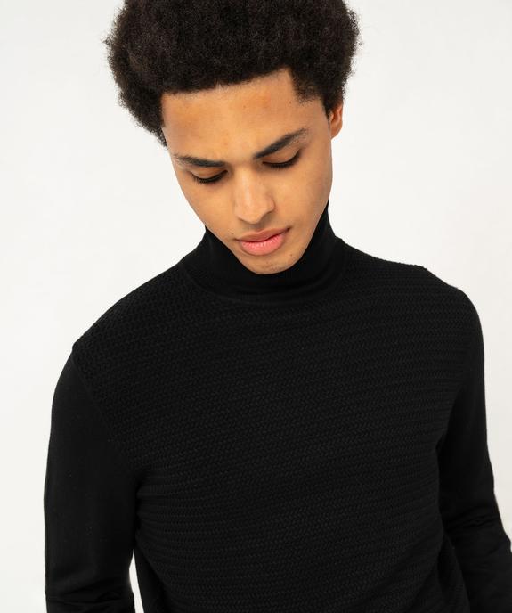 Pull à col roulé en maille fine homme vue4 - GEMO 4G HOMME - GEMO