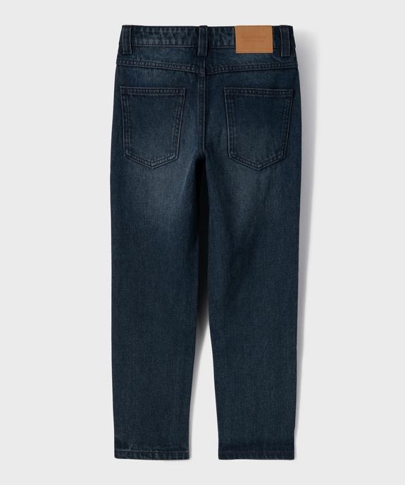 Jean délavé coupe relaxed à taille réglable garçon vue3 - GEMO (ENFANT) - GEMO