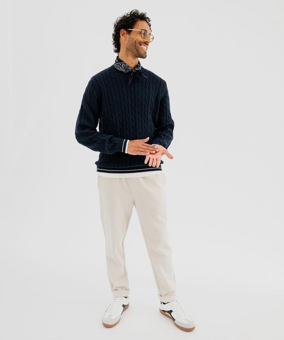 Tee-shirt manches courtes effet rayé homme vue4 - GEMO 4G HOMME - GEMO