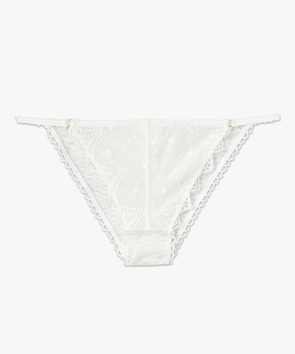 Culotte femme en dentelle avec finitions festonnées vue4 - GEMO(HOMWR FEM) - GEMO