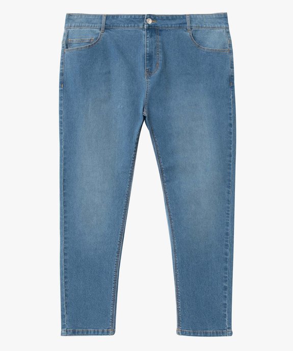 Pantacourt en jean femme grande taille en denim stretch vue4 - GEMO 4G GT - GEMO