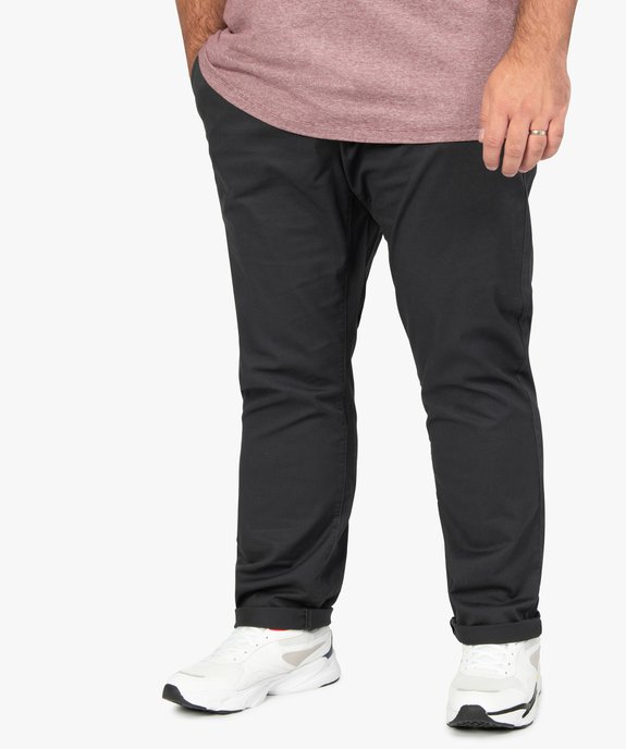 Pantalon homme grande taille chino en stretch coupe straignt vue1 - GEMO (G TAILLE) - GEMO