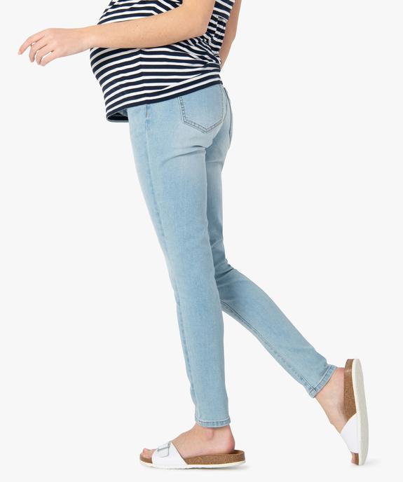 Jean de grossesse slim 4 poches avec bandeau jersey vue3 - GEMO (MATER) - GEMO