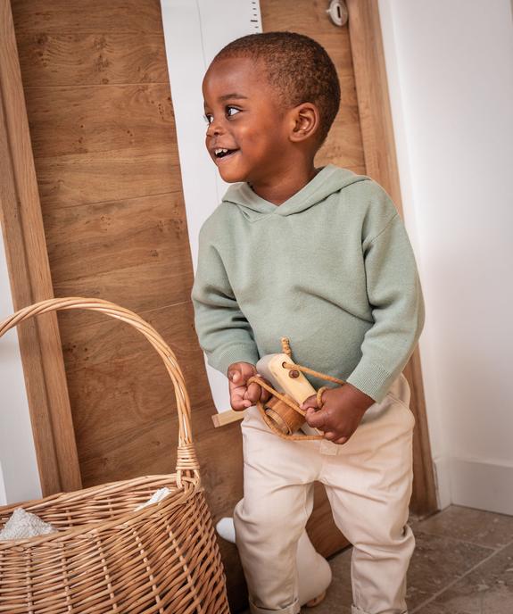 Pull à capuche en coton bébé garçon vue5 - GEMO(BEBE DEBT) - GEMO