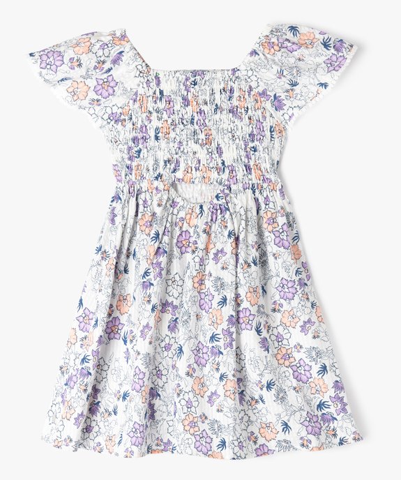 Robe manches courtes à motifs fleuris fille - LuluCastagnette vue5 - LULUCASTAGNETTE - GEMO