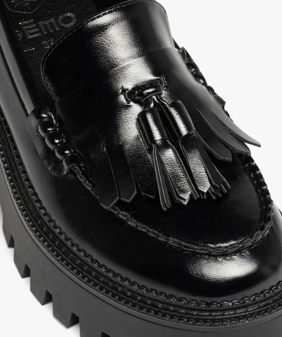 Mocassins femme unis à semelle compensée et crantée vue6 - GEMO (CASUAL) - GEMO