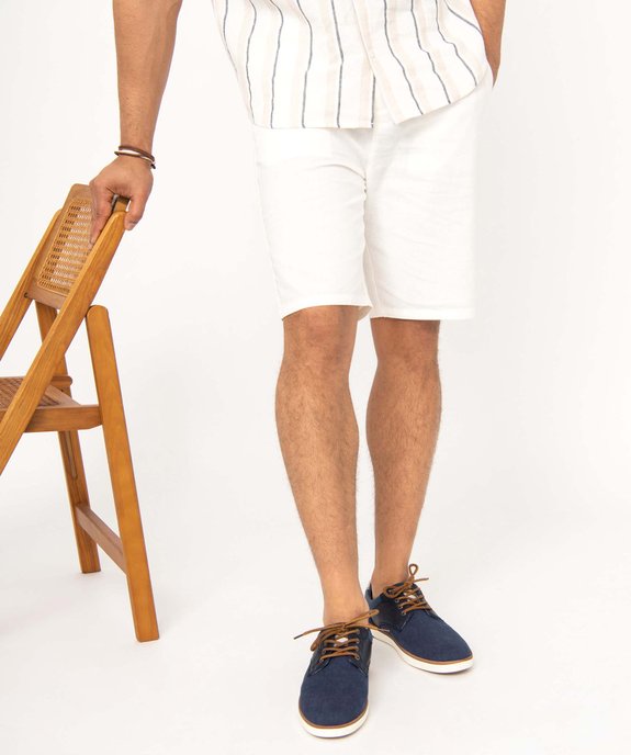 Derbies homme dessus toile à semelle contrastée vue1 - GEMO(URBAIN) - GEMO