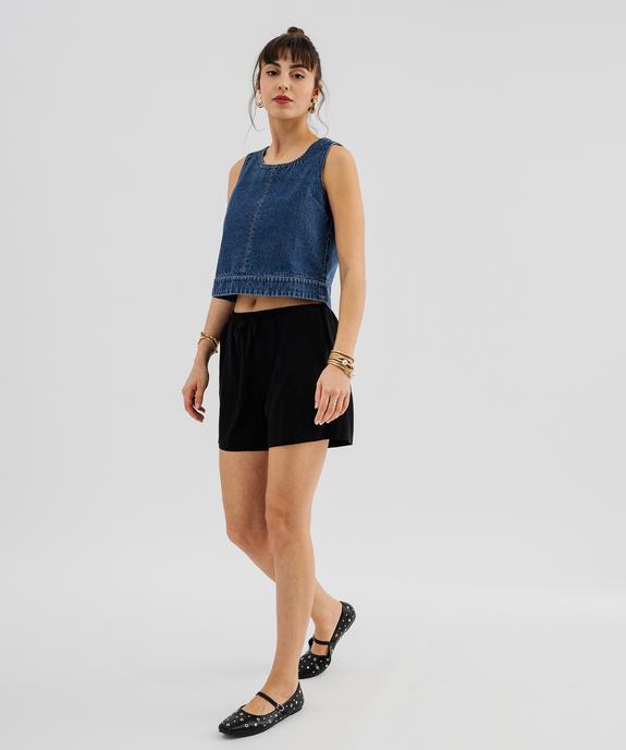 Short ample en viscose fluide femme vue4 - GEMO 4G FEMME - GEMO