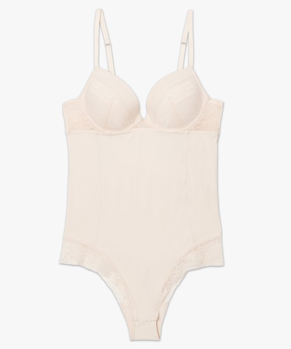 Body femme gainant à armatures et bonnets paddés vue4 - GEMO(HOMWR FEM) - GEMO