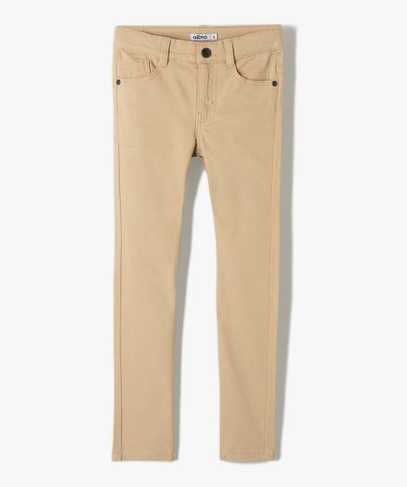 Pantalon garçon coupe skinny en toile extensible vue2 - GEMO 4G GARCON - GEMO