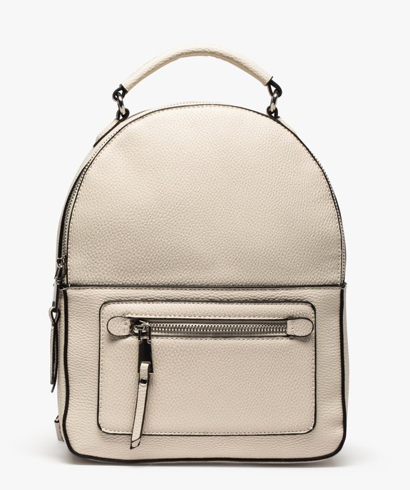 Sac à dos femme de ville à liserés contastants vue1 - GEMO (ACCESS) - GEMO