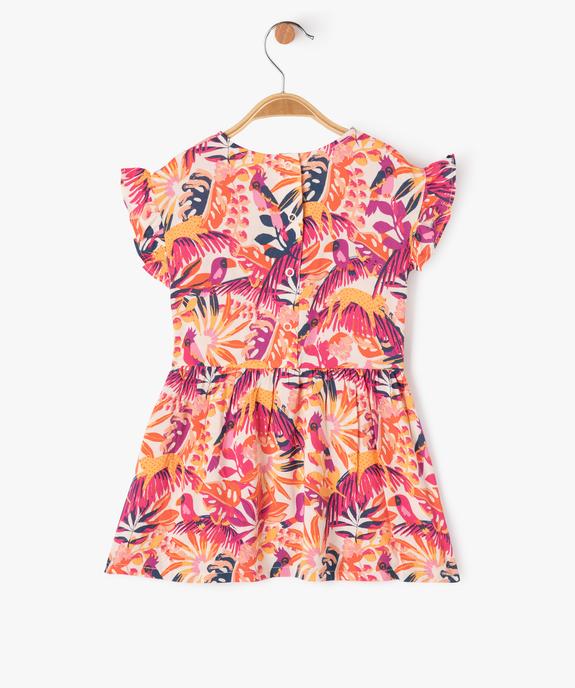 Robe sans manches à motifs fleuris bébé fille vue3 - GEMO 4G BEBE - GEMO