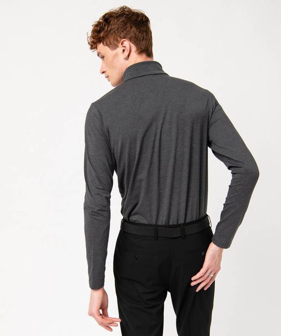 Tee-shirt homme à large col roulé coupe slim vue3 - GEMO (HOMME) - GEMO