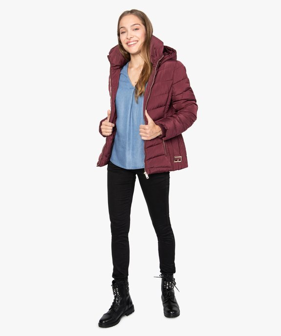 Blouse femme en chambray uni à manches retroussables vue5 - GEMO(FEMME PAP) - GEMO