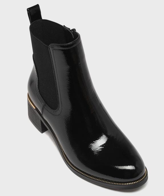 Boots vernis avec élastique sur la tige femme - Valentina Baldano vue5 - VALENTINA BALDA - GEMO