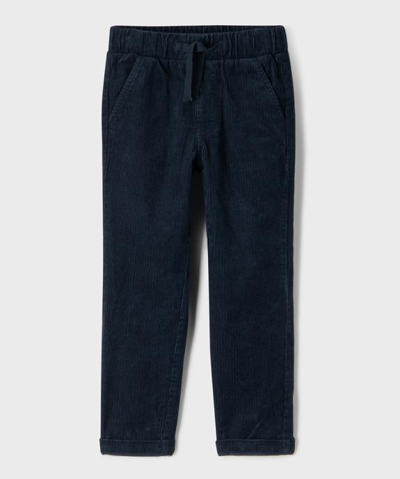 Pantalon velours coupe chino avec taille ajustable garçon vue1 - GEMO (ENFANT) - GEMO