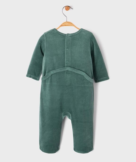 Pyjama en velours avec motif fantaisie bébé vue3 - GEMO 4G BEBE - GEMO