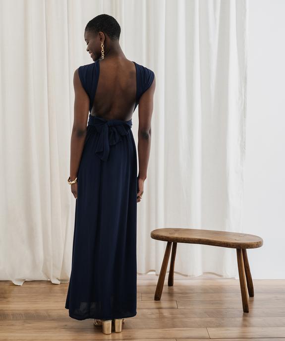 Robe longue dos nu multilook en viscose froissée femme vue5 - GEMO(FEMME PAP) - GEMO