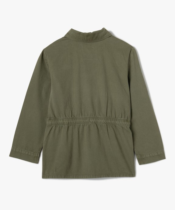 Veste fille style saharienne avec ceinture vue3 - GEMO (ENFANT) - GEMO