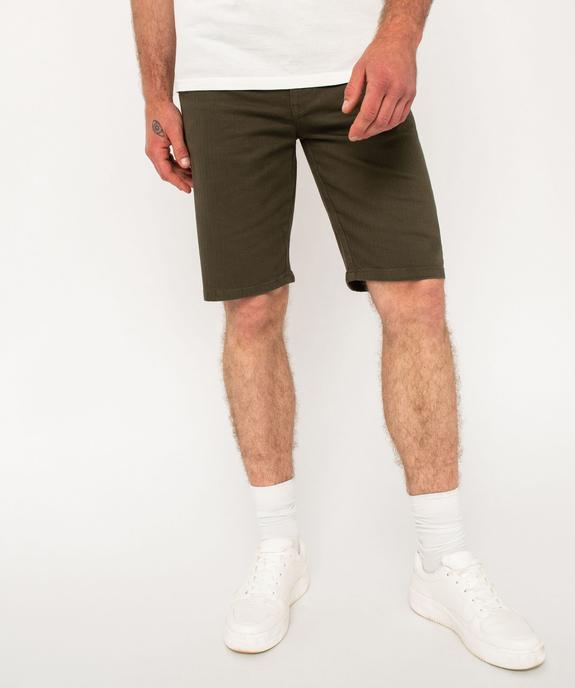 Bermuda coupe chino en coton stretch homme vue2 - GEMO (HOMME) - GEMO