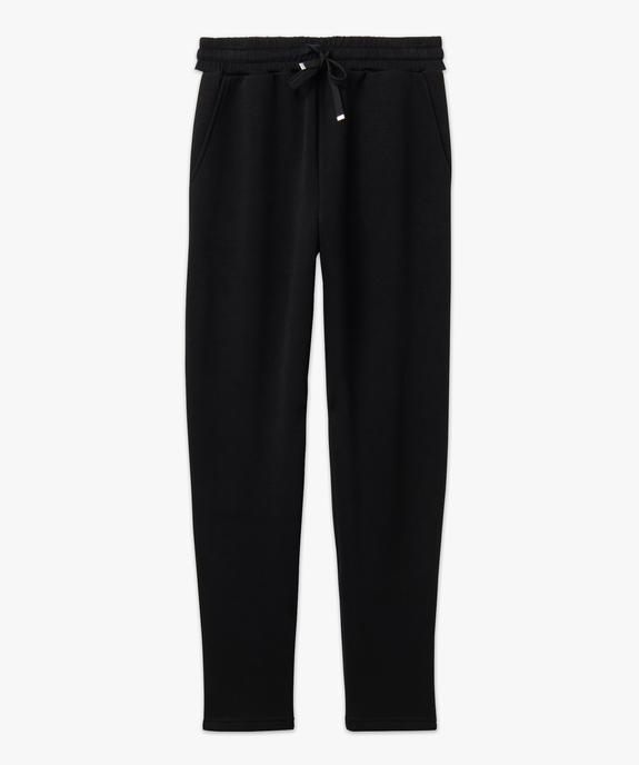 Pantalon de jogging femme avec bandes contrastantes sur les côtés vue4 - GEMO(FEMME PAP) - GEMO