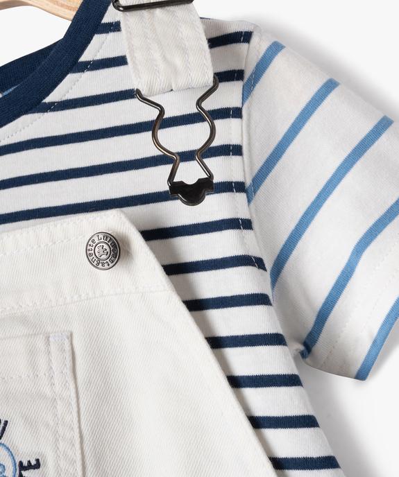 Ensemble salopette + tee-shirt bébé garçon - LuluCastagnette vue3 - LULUCASTAGNETTE - GEMO