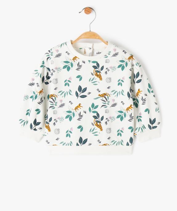 Sweat bébé fille motif jungle vue1 - GEMO(BEBE DEBT) - GEMO