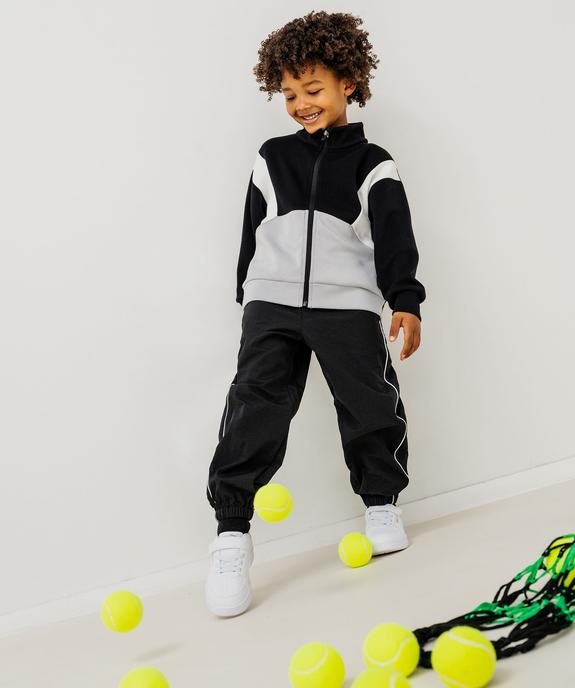 Sweat de sport tricolore fermeture zippée garçon vue5 - GEMO (ENFANT) - GEMO