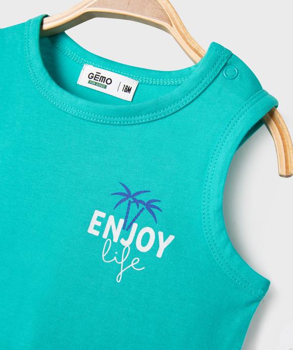 Ensemble 2 pièces short et débardeur bébé garçon vue2 - GEMO 4G BEBE - GEMO